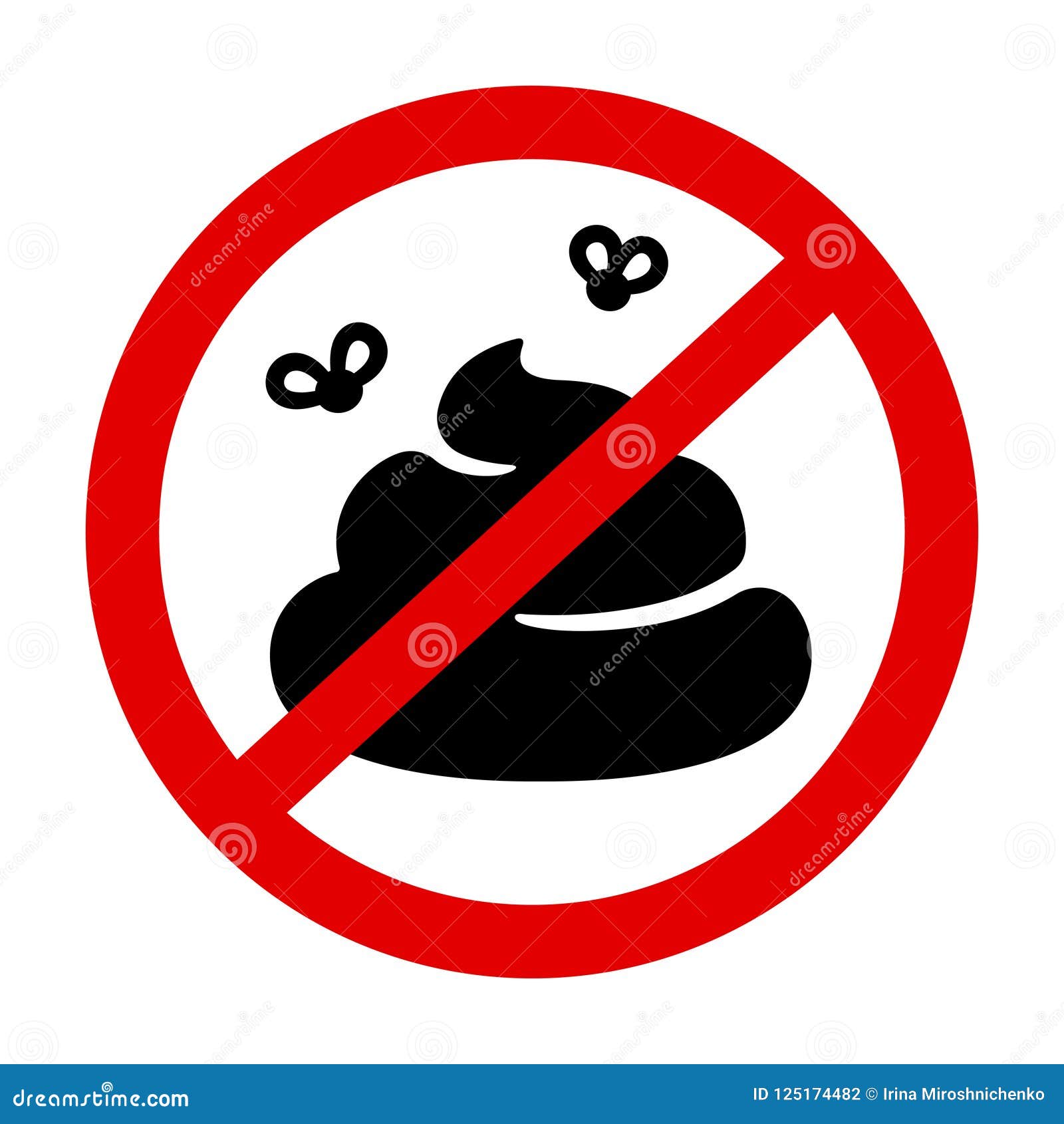no poop prohibition sign