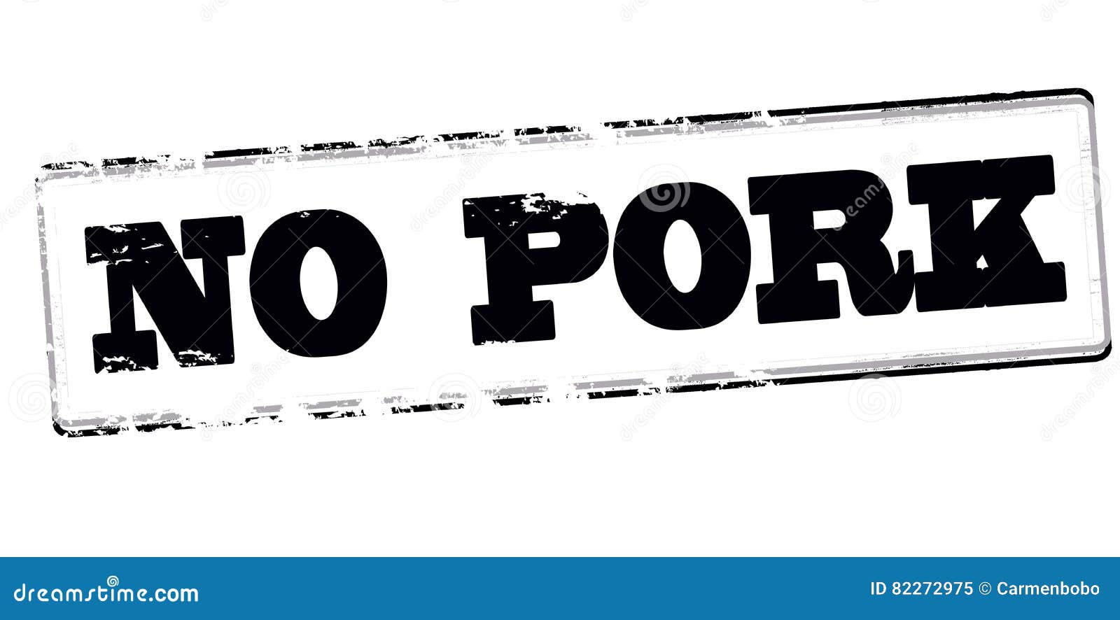 No pork stock vector. Illustration of grungy, stamp, miscellaneous