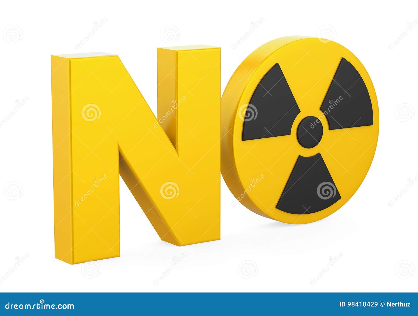 `NO` Radiation Sign Isolated Stock Illustration Illustration of