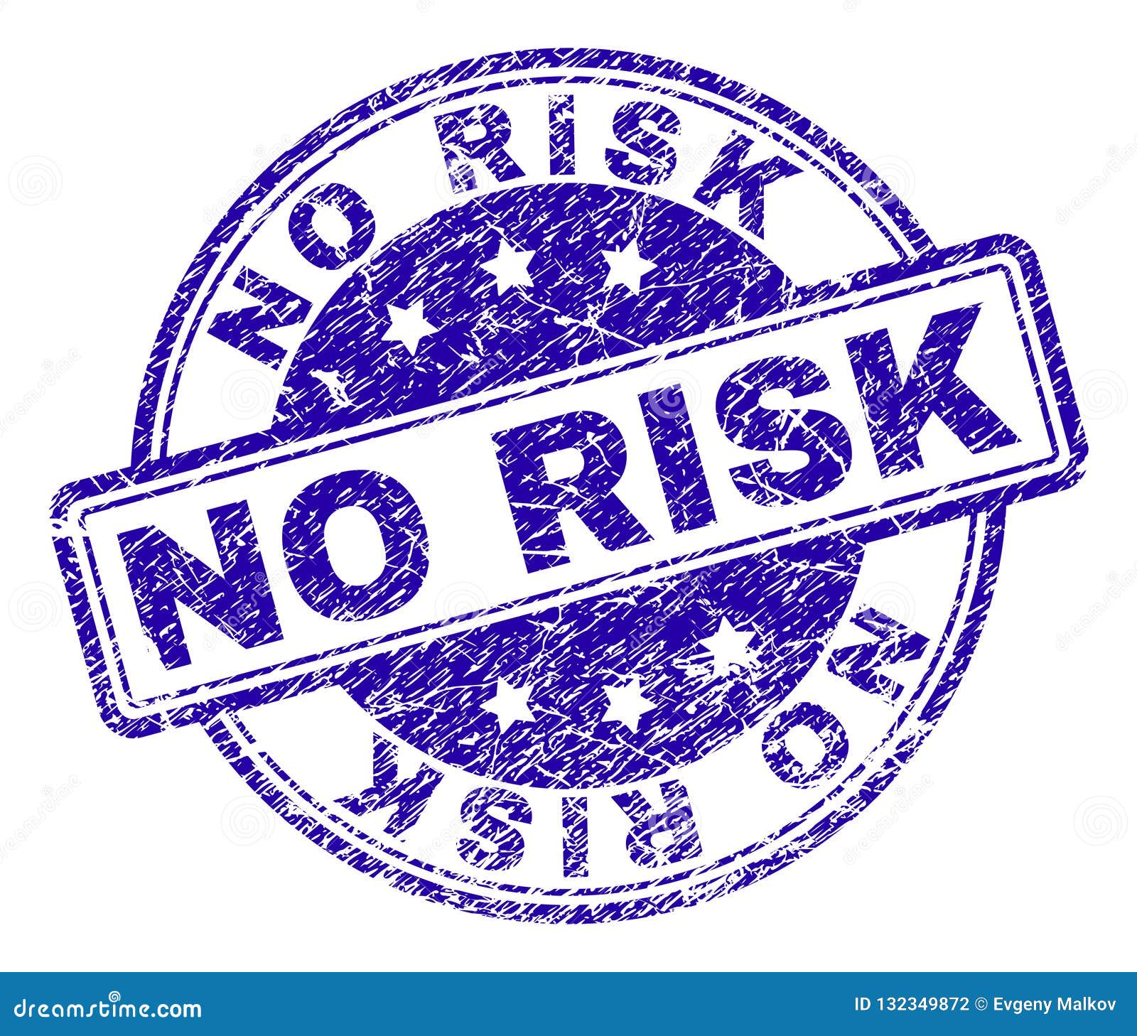 Grunge Textured NO RISK Stamp Seal Stock Vector - Illustration of care