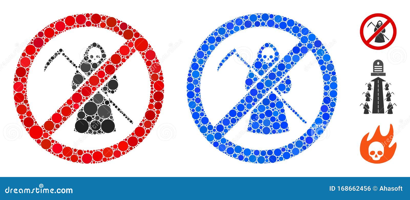 no scytheman mosaic icon of circle dots