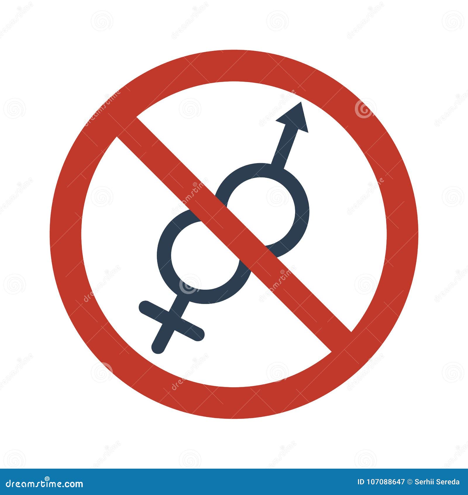 No Sex Sign On White Background Stock Illustration Illustration Of