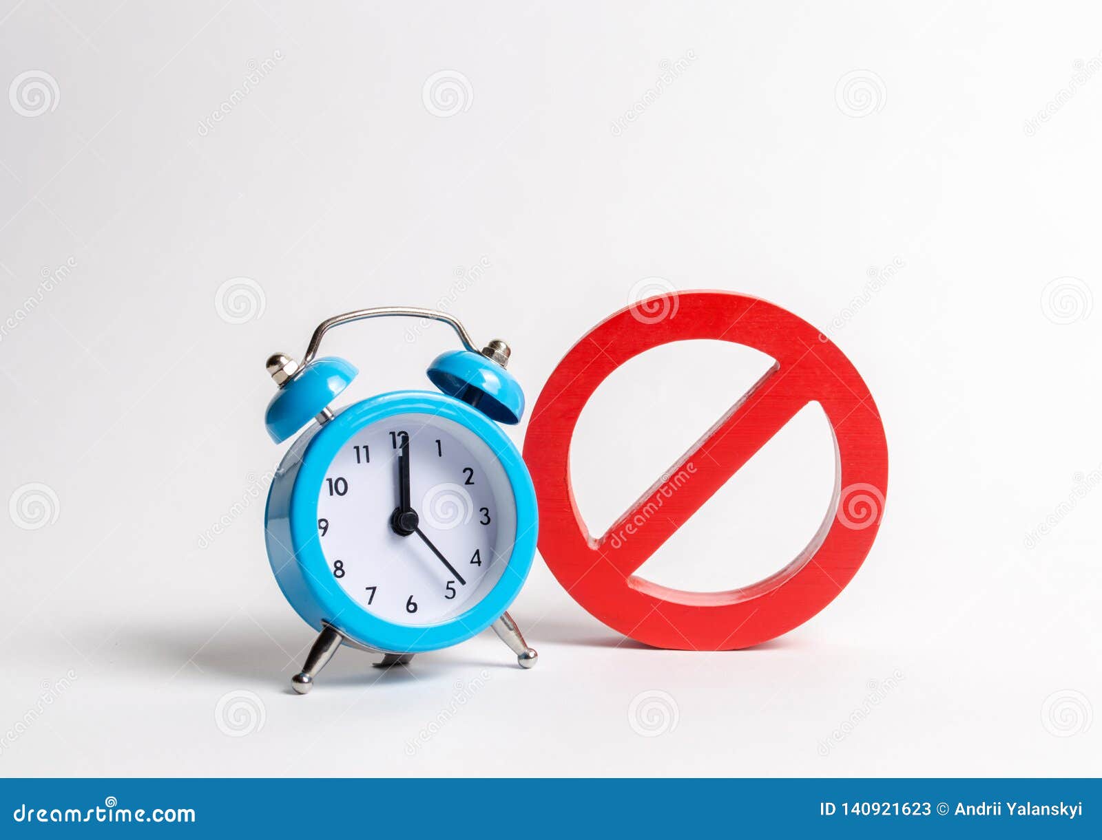 no sign and blue clock on a white background. unavailability at certain hours. temporary restrictions and prohibitions