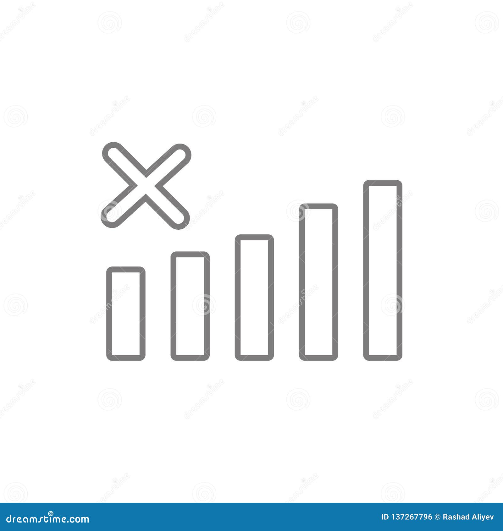 No Signal Mobile Icon. Element Of Cyber Security For ...