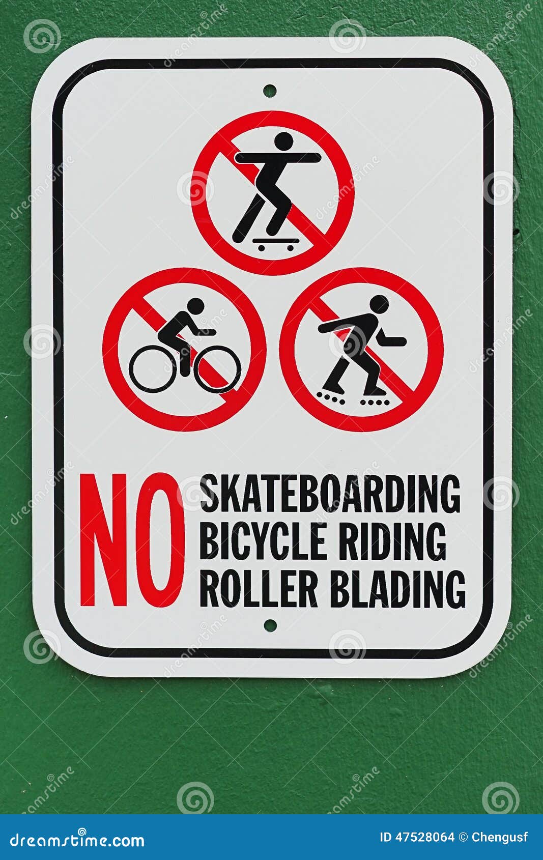NEW OFFICIAL "NO SKATEBOARDING ROLLER BLADING" 