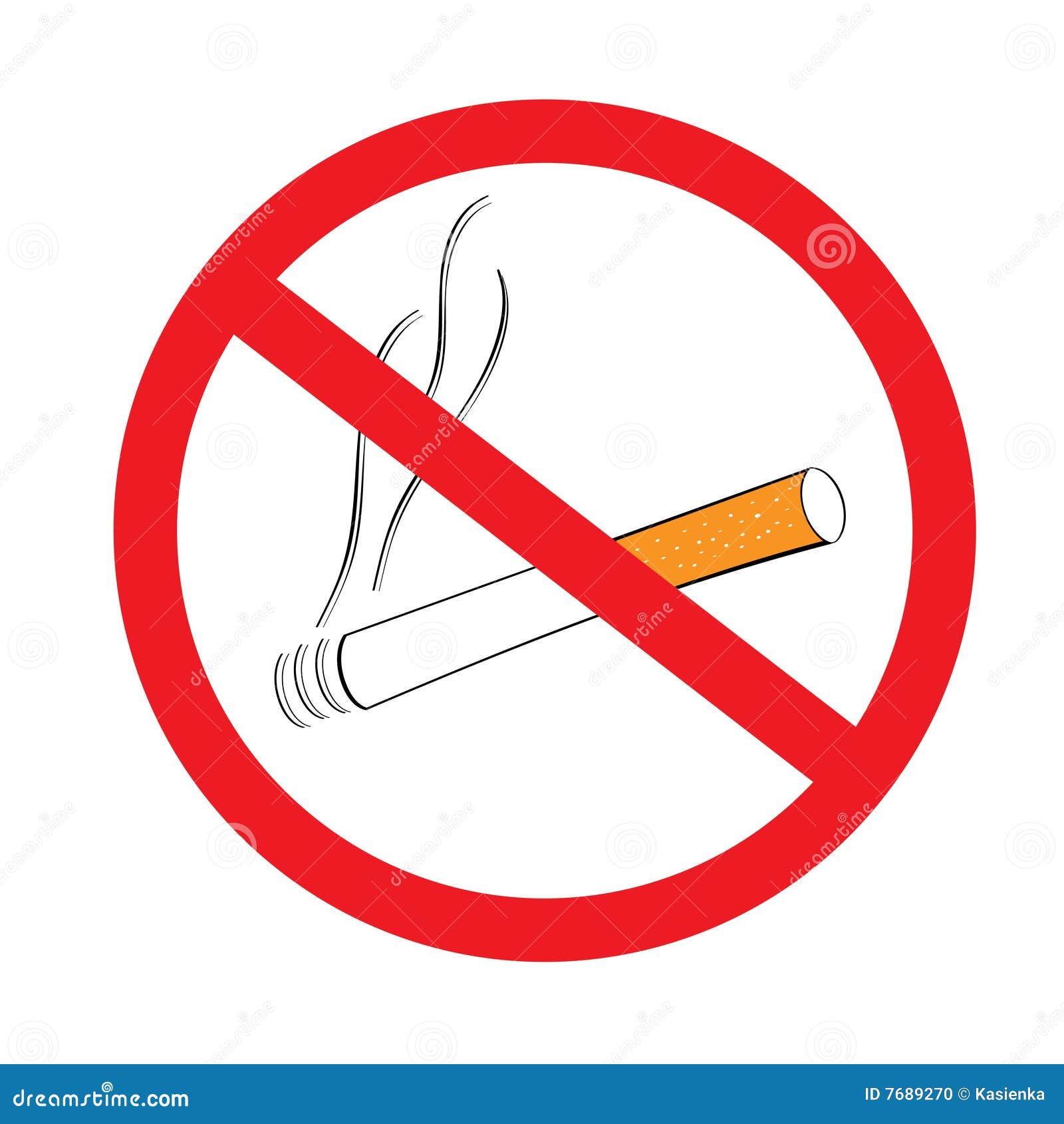 No smoking stock vector. Illustration of icon, health - 7689270