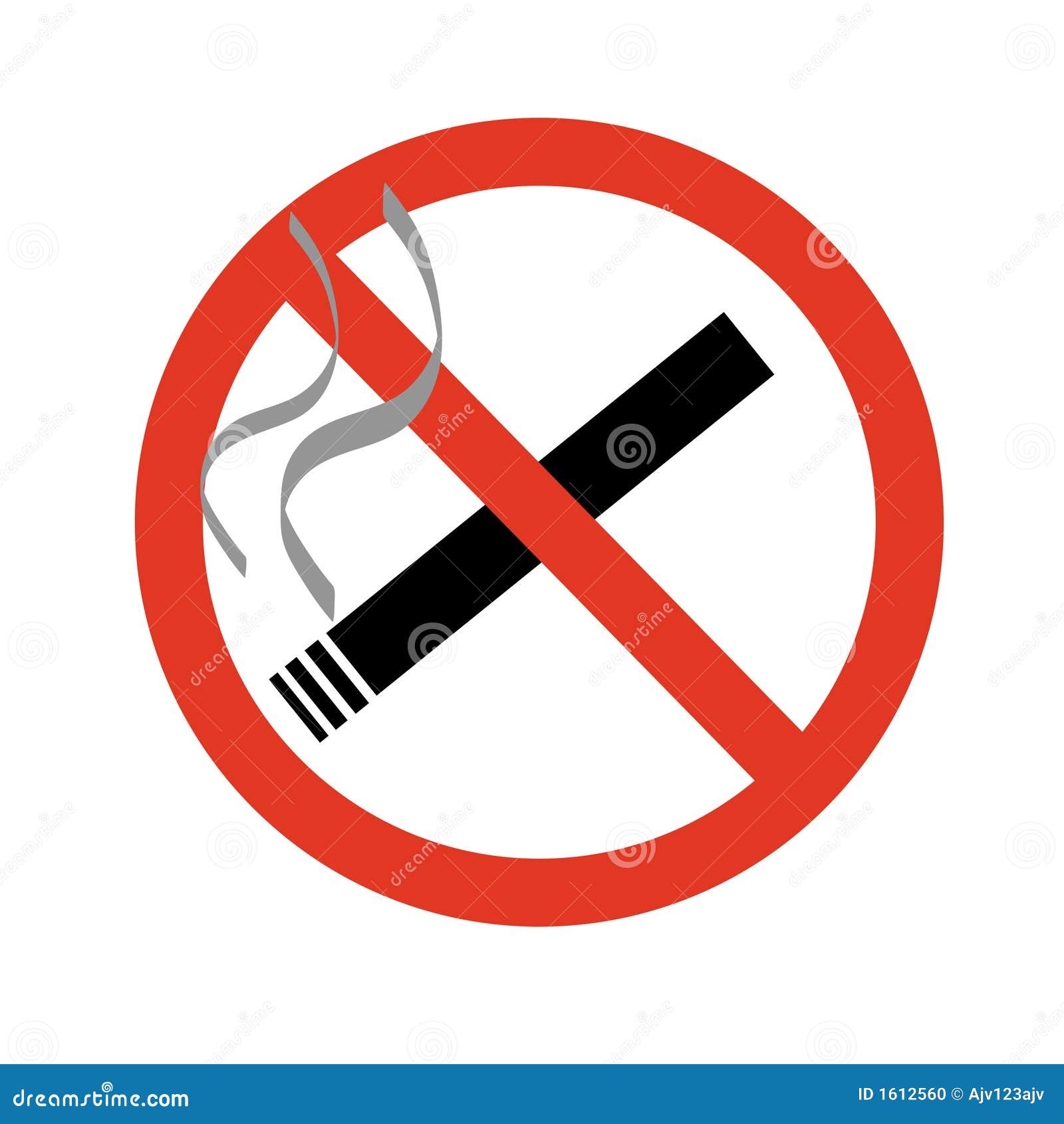 No smoking sign stock vector. Illustration of cigarettes - 1612560