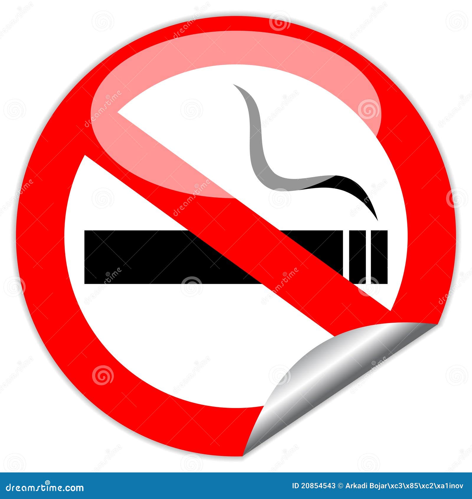 No smoking sign stock vector. Illustration of caution - 20854543