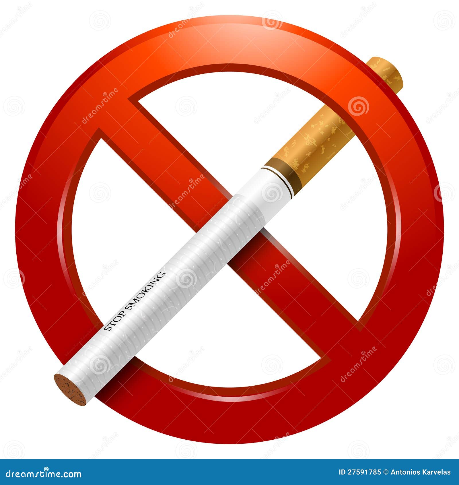No Smoking Sign stock vector. Illustration of damage - 27591785