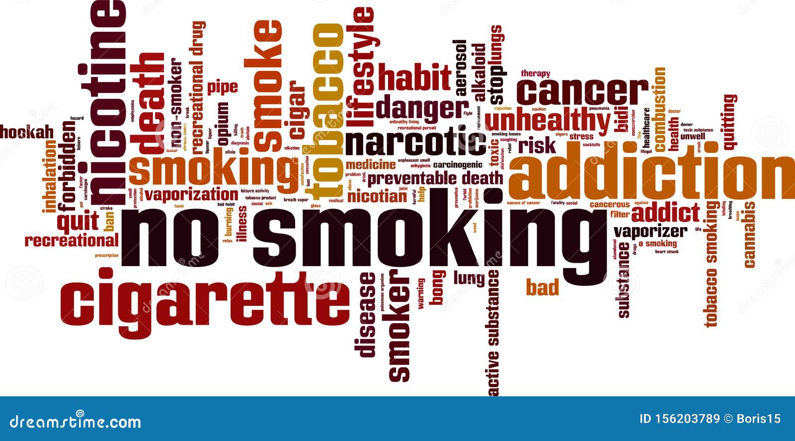 No smoking word cloud stock vector. Illustration of addiction 156203789