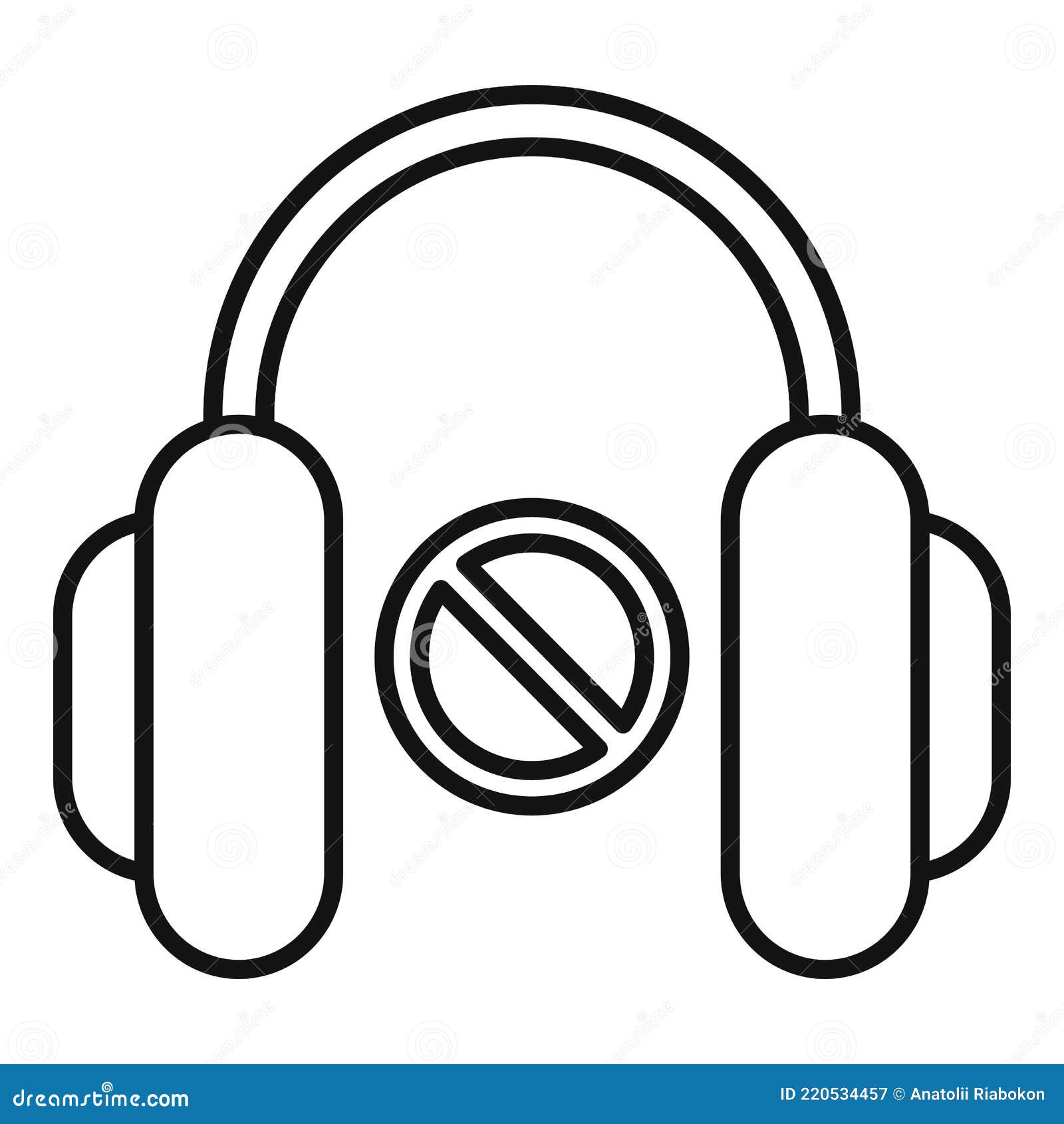 pædagog Pointer Kig forbi No Sound Headphones Icon, Outline Style Stock Vector - Illustration of  button, badge: 220534457