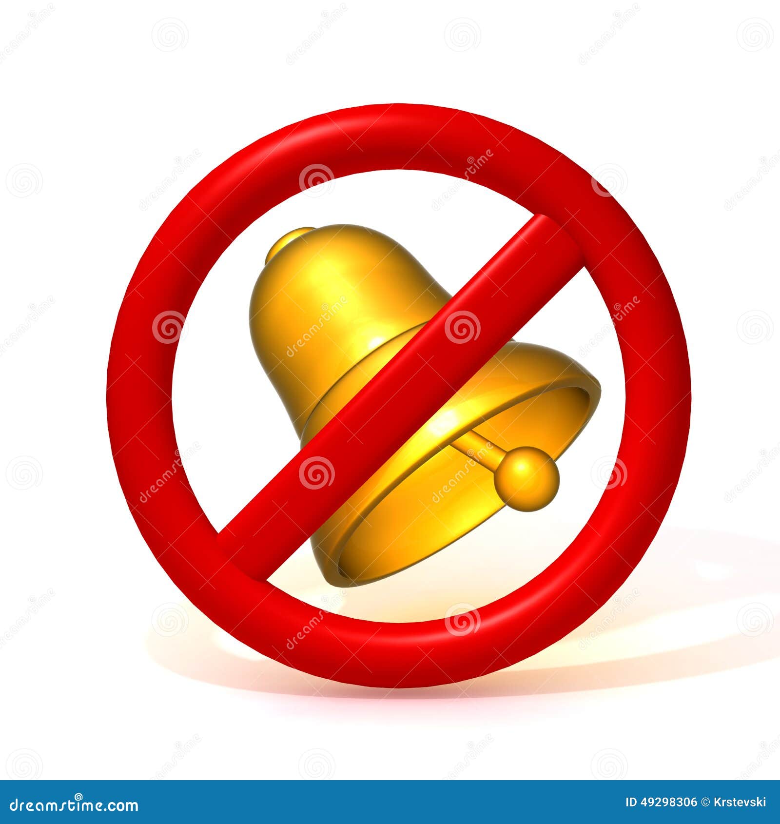 No Sound Sign 3d Illustration Stock Illustration Illustration of