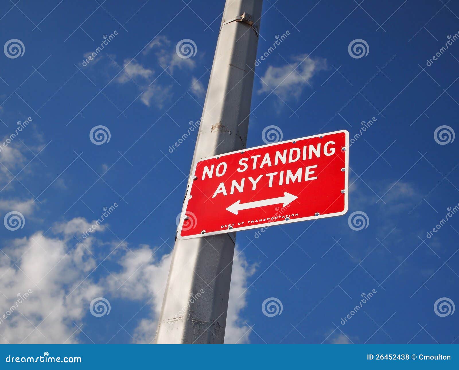No Standing Anytime Sign stock photo. Image of warning 26452438