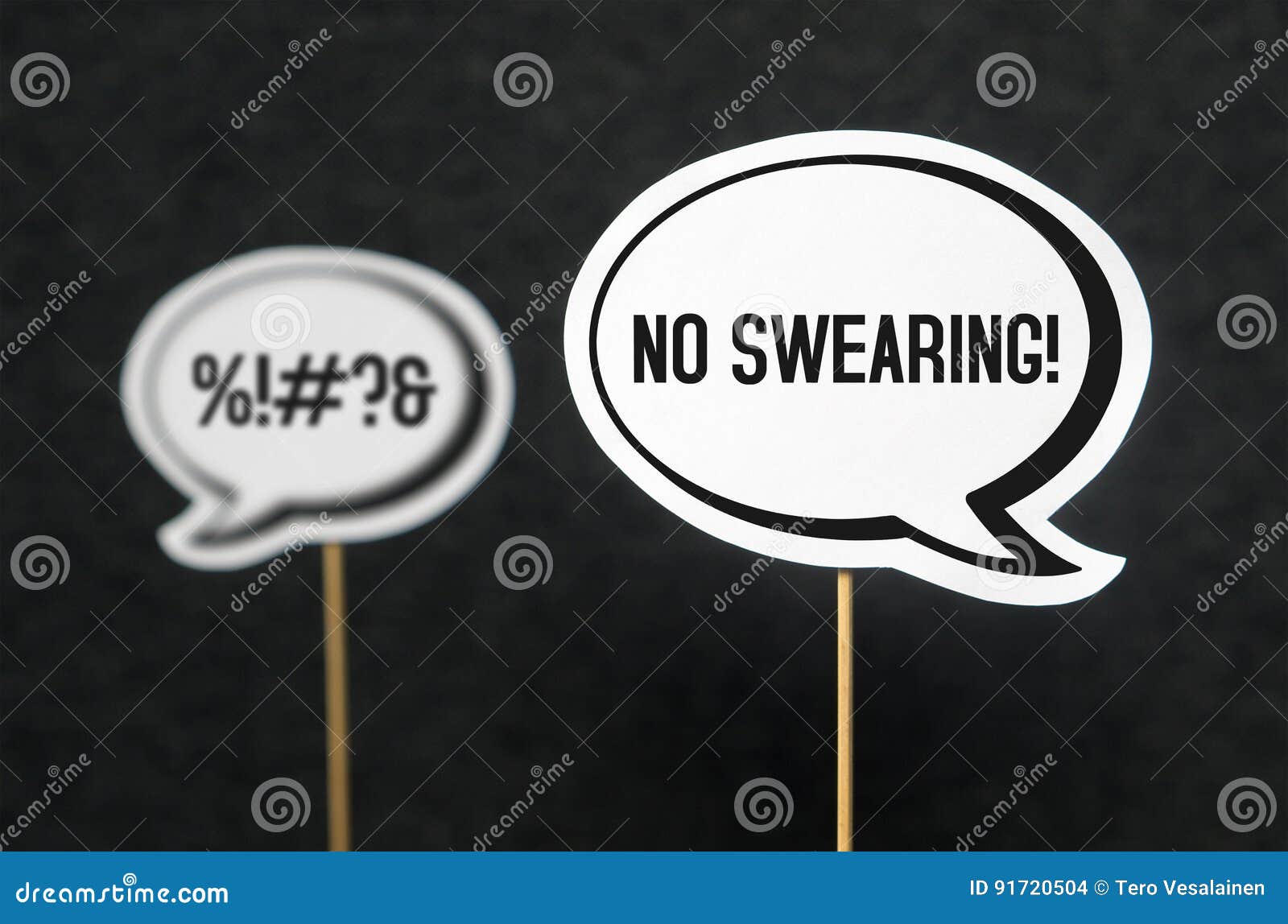 no swearing, bad language and words