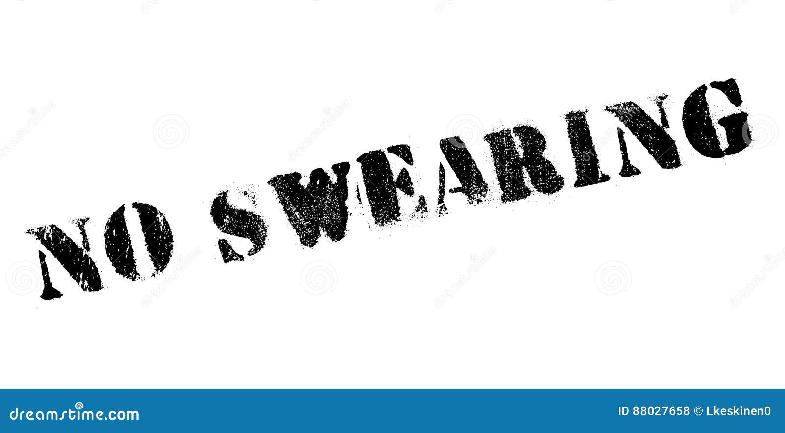 no swearing rubber stamp