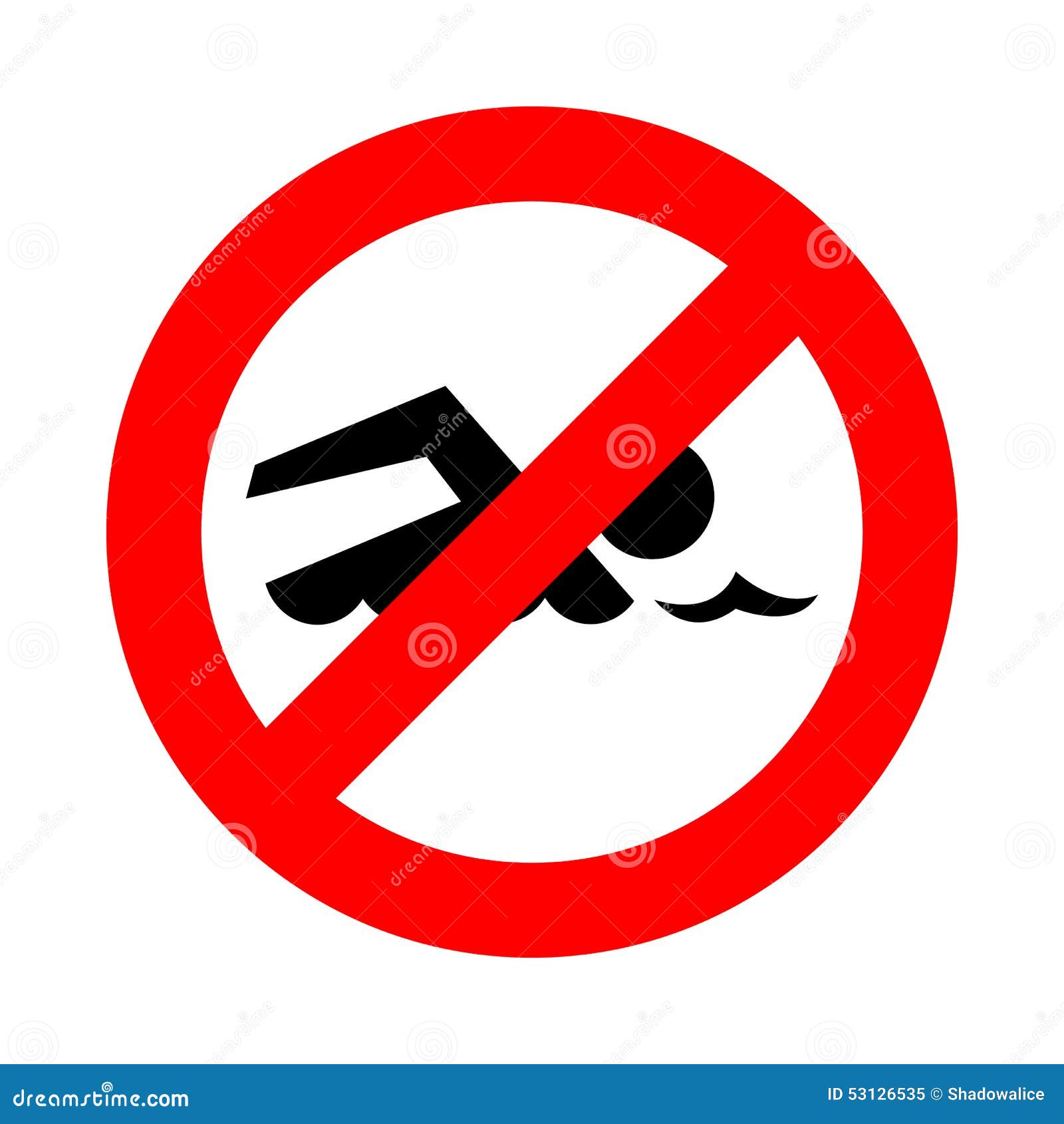 Printable No Swimming Sign