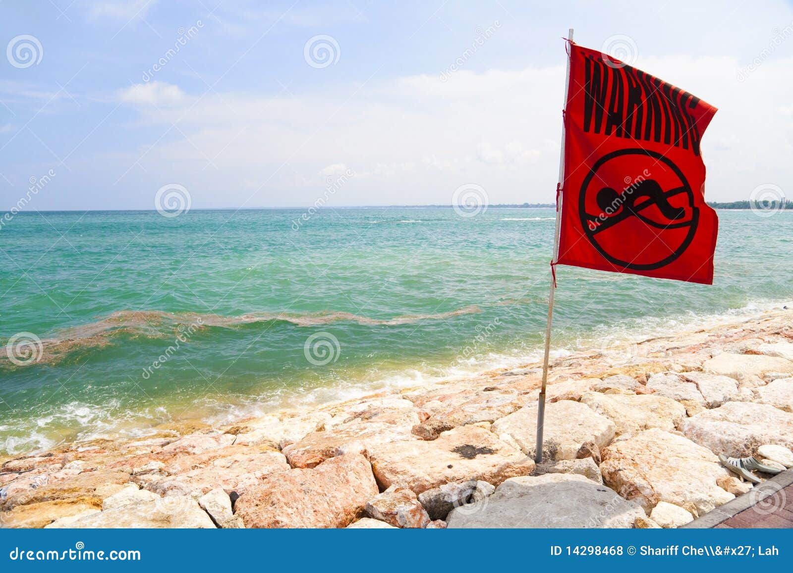 No Swmming Warning, Bali, Indonesia Stock Photo Image of rocks
