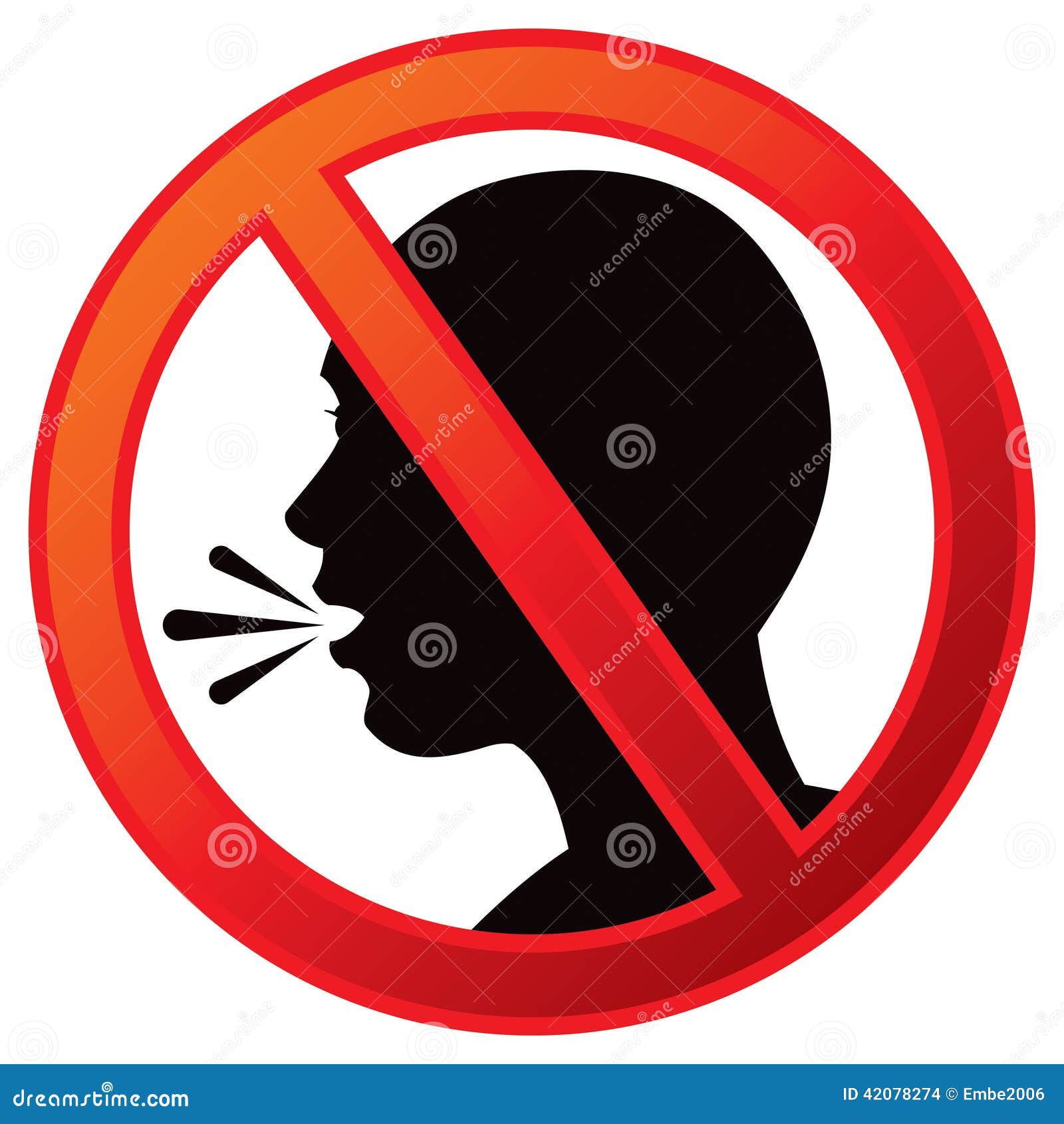 No Talking Sign Vector Illustration | CartoonDealer.com #51426412