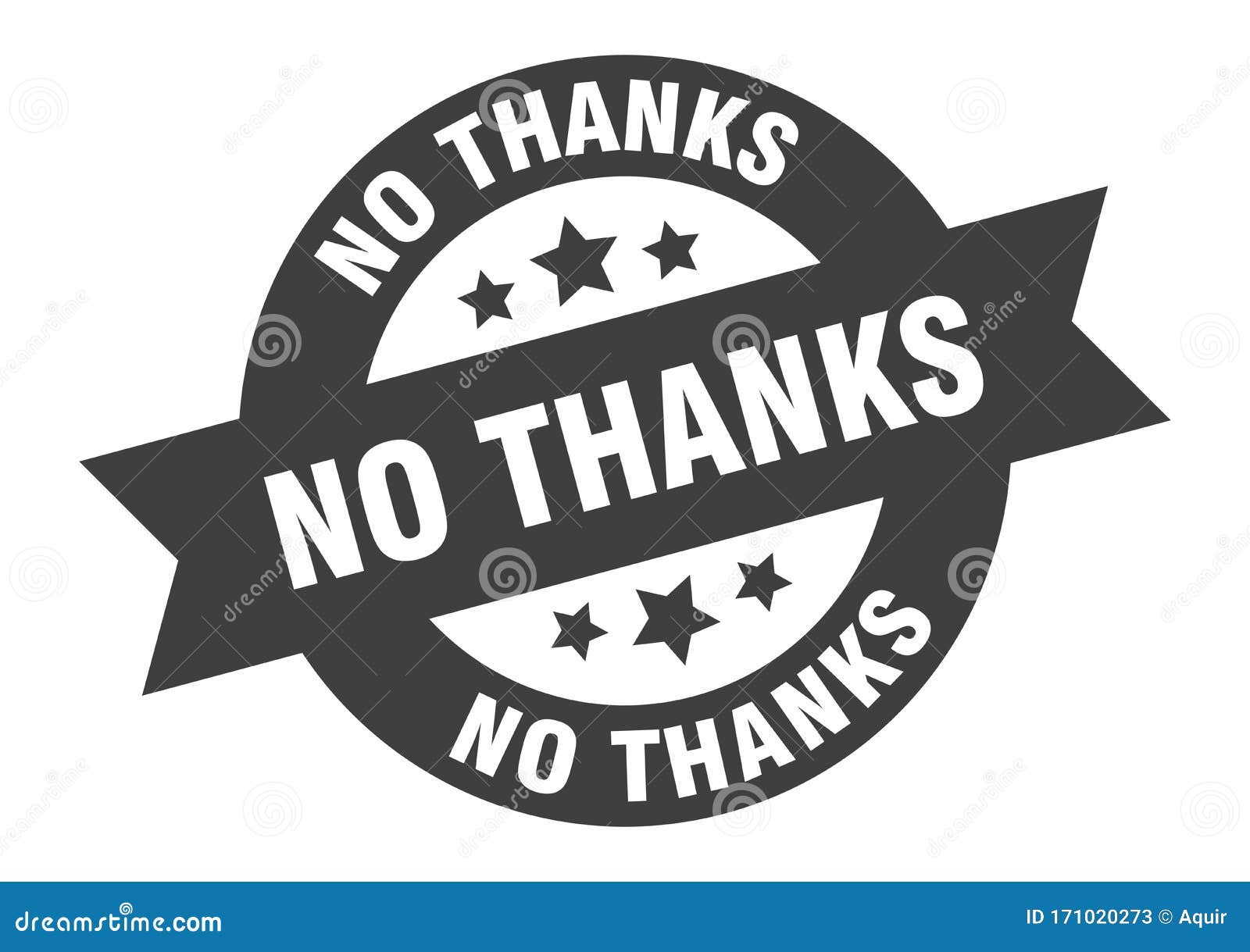 No thanks rubber stamp Royalty Free Vector Image