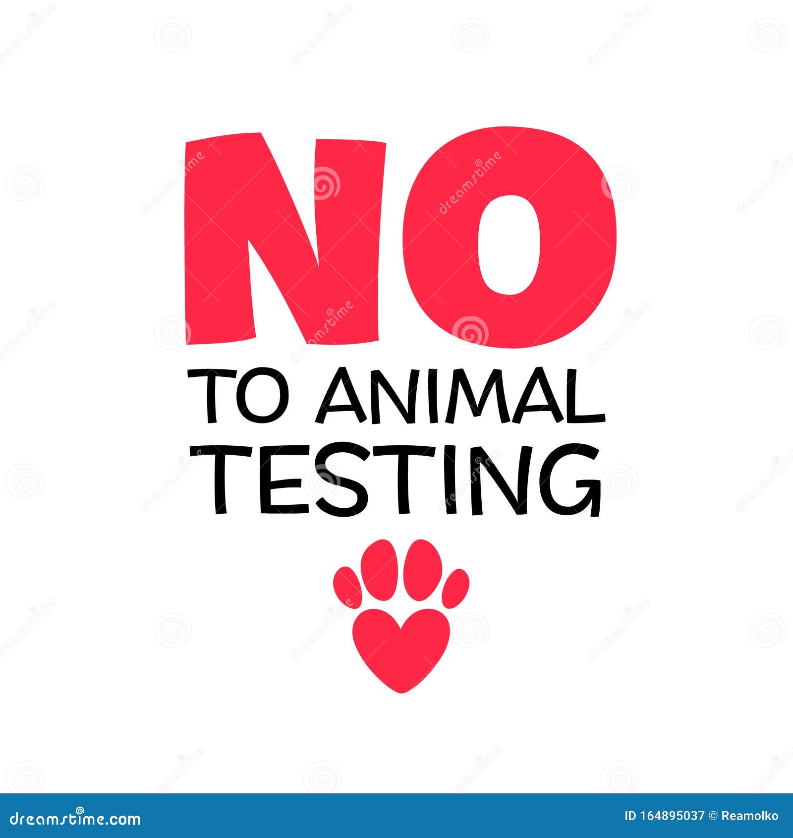 No to animal testing sign. stock vector. Illustration of illustration