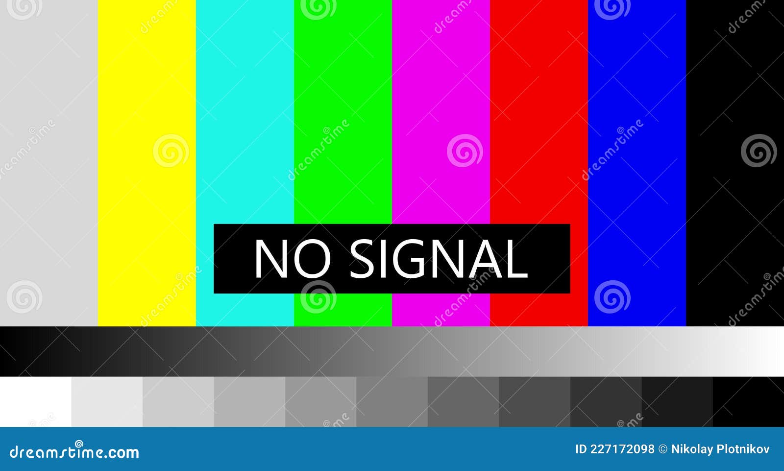 No TV Signal. Not Getting a Signal Symbol, Screen Displays Color Bars