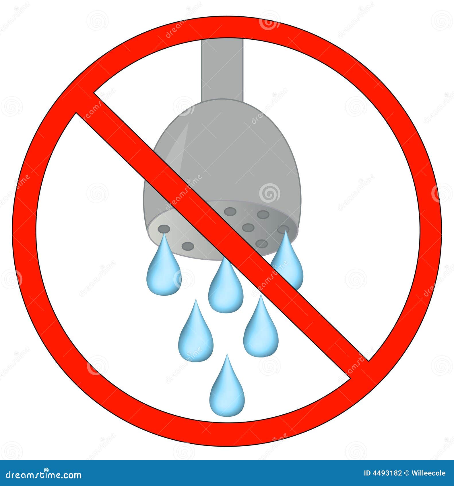 No using water allowed stock vector. Image of bathroom 4493182