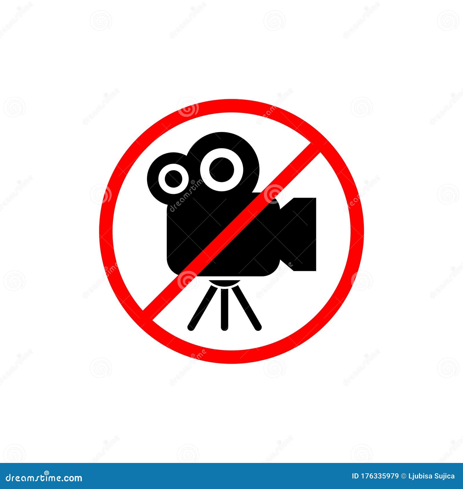 No Video Camera Allowed. No Recording Red Prohibition Sign Stock ...