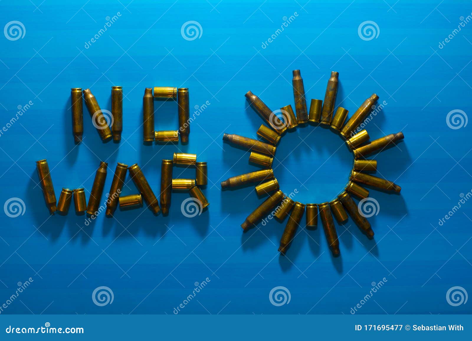 Bred vifte Bevæger sig Bemærk venligst No War Stop War Message Blue Background with Drop Shadow - Concept of Stop  Ongoing Conflicts in the World Using Bullets T Stock Image - Image of  conflict, blue: 171695477
