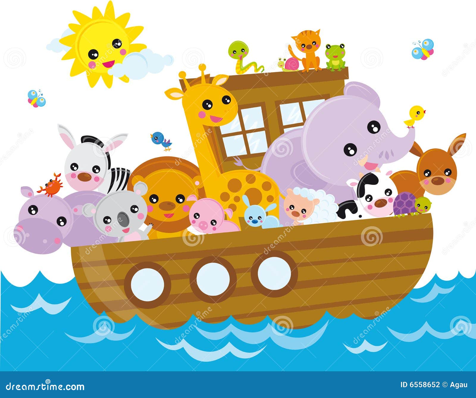 Noah s ark stock vector. Illustration of funny, religion - 6558652