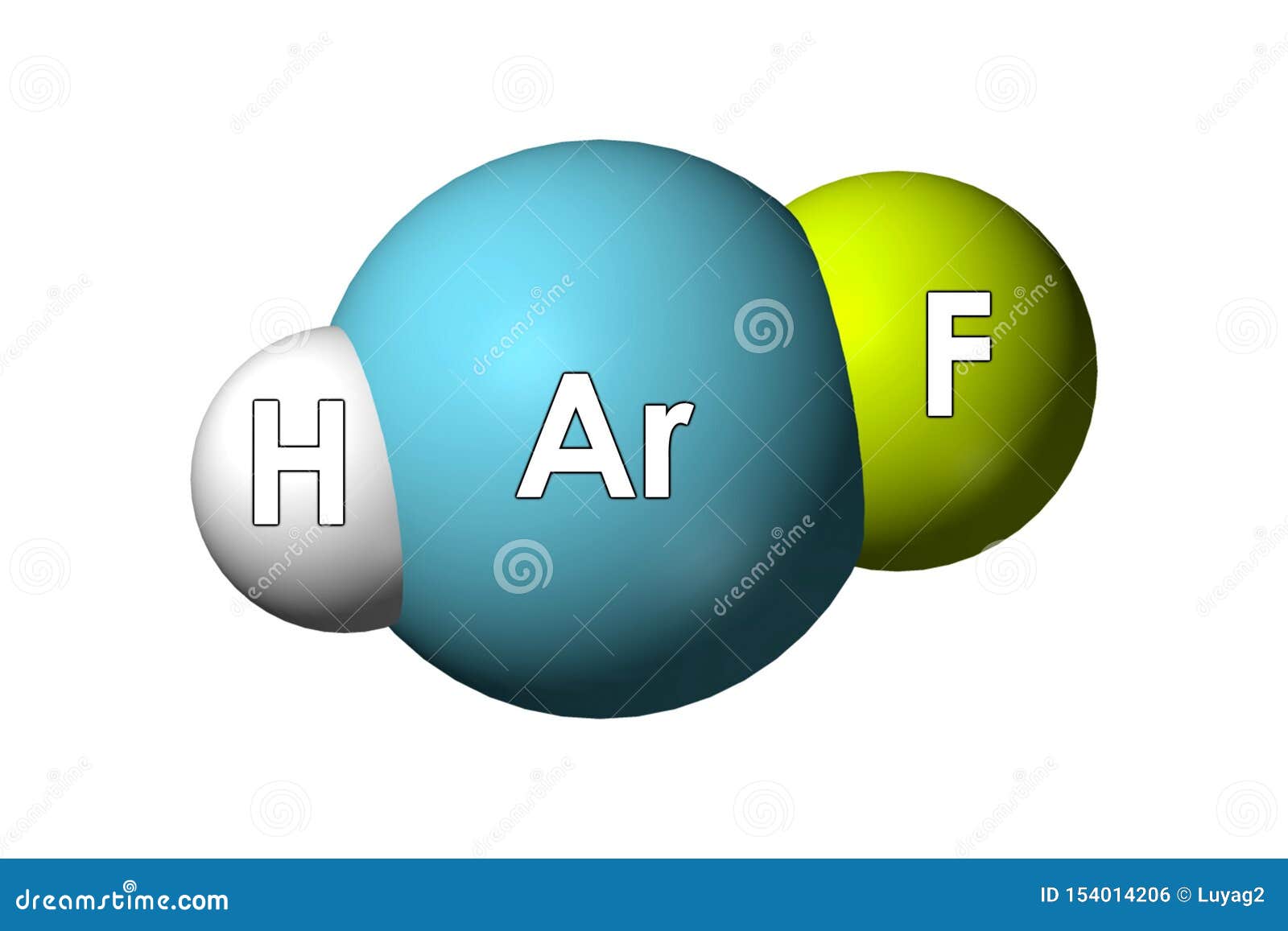 Noble Gas Compound Molecule Stock Illustration Illustration of