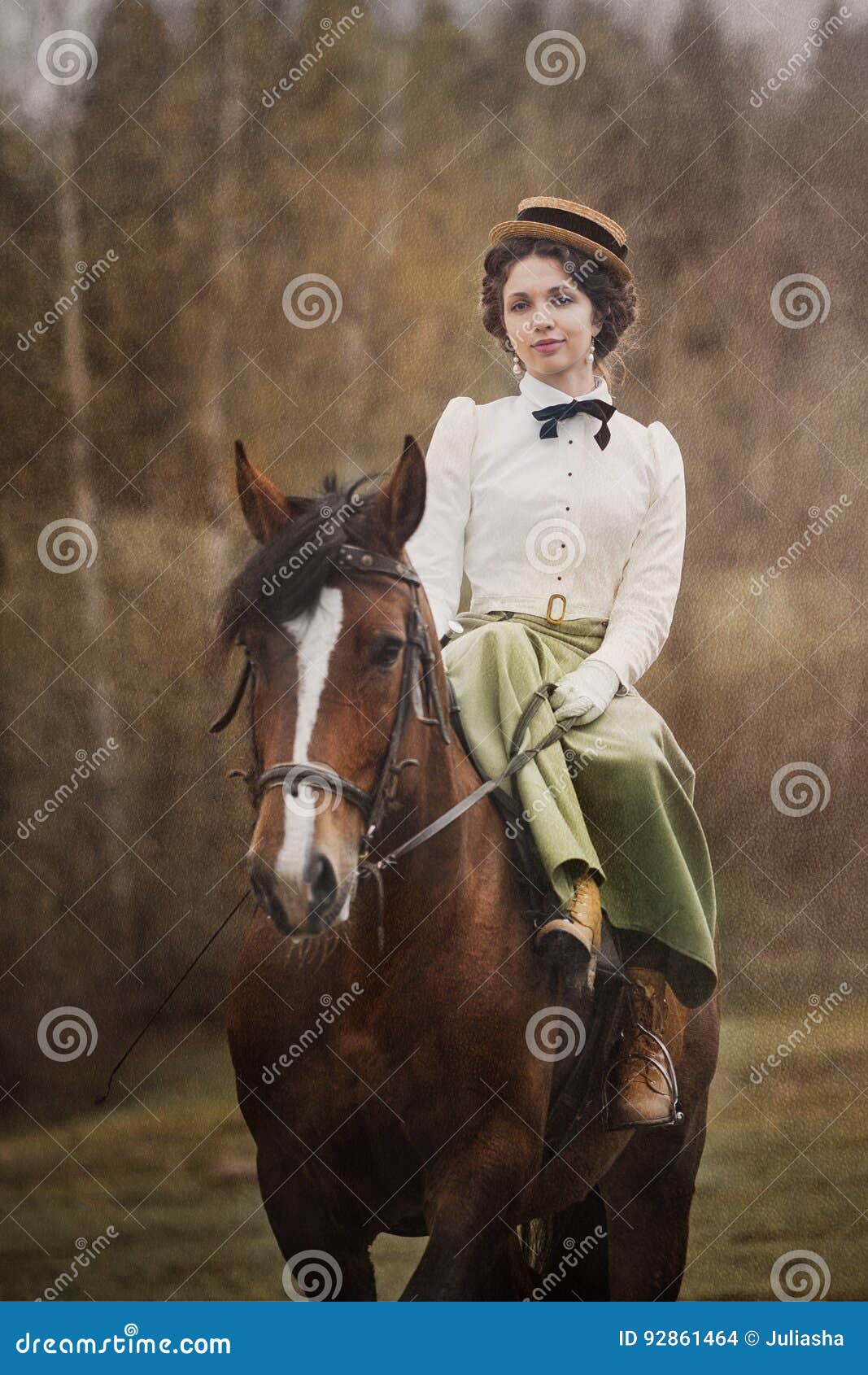 noblewoman portrait on horse