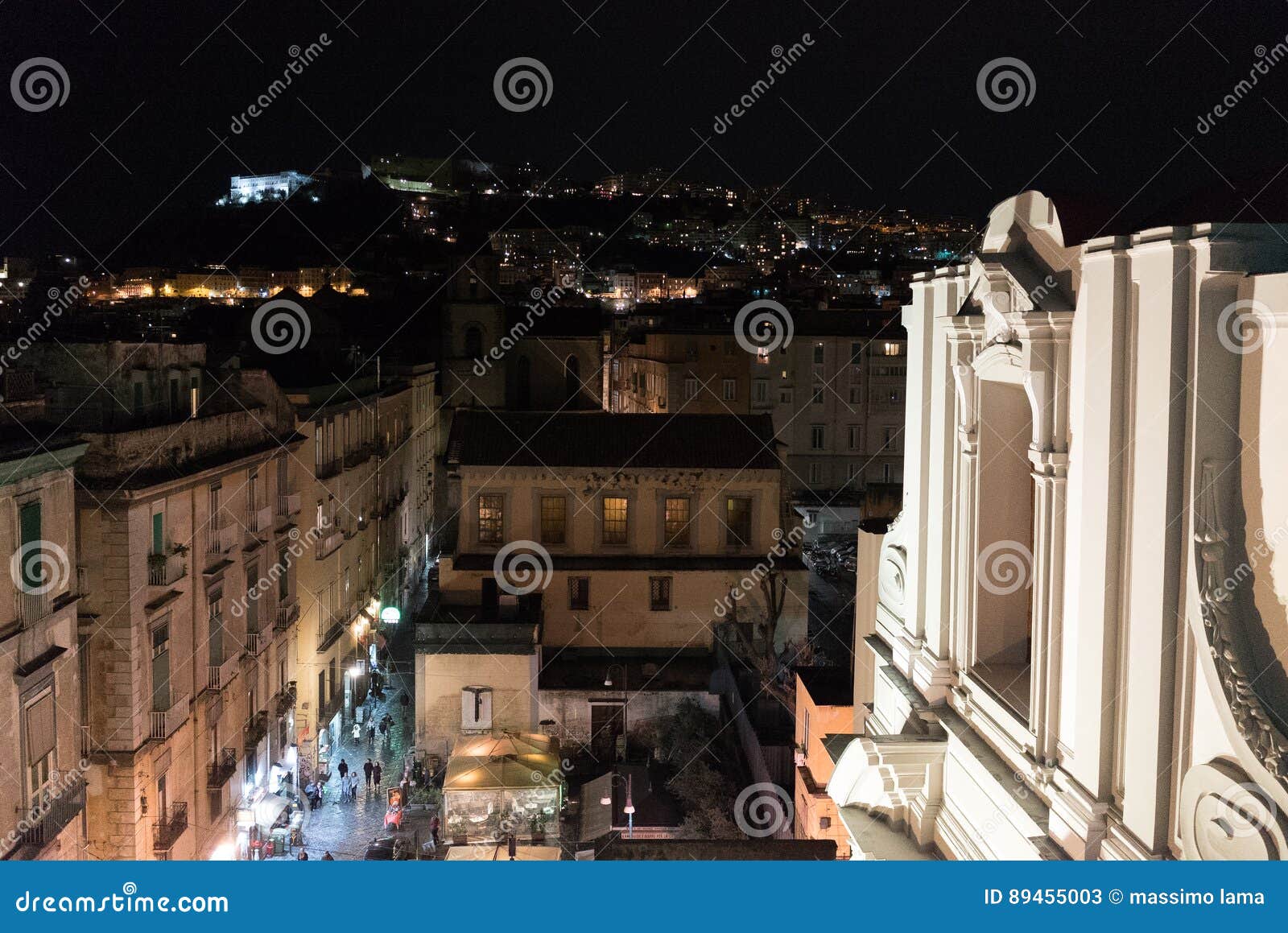 nocturne panorama of naples