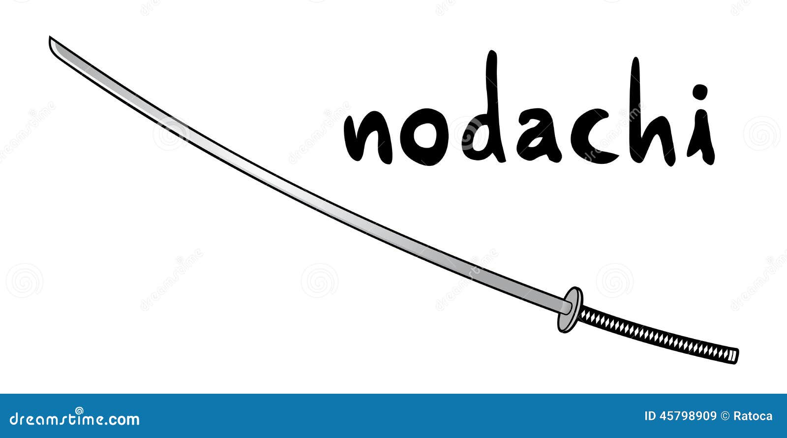 Nodachi de la espada ilustración del vector. Ilustración de tradicional -  45798909, image size:1600x890