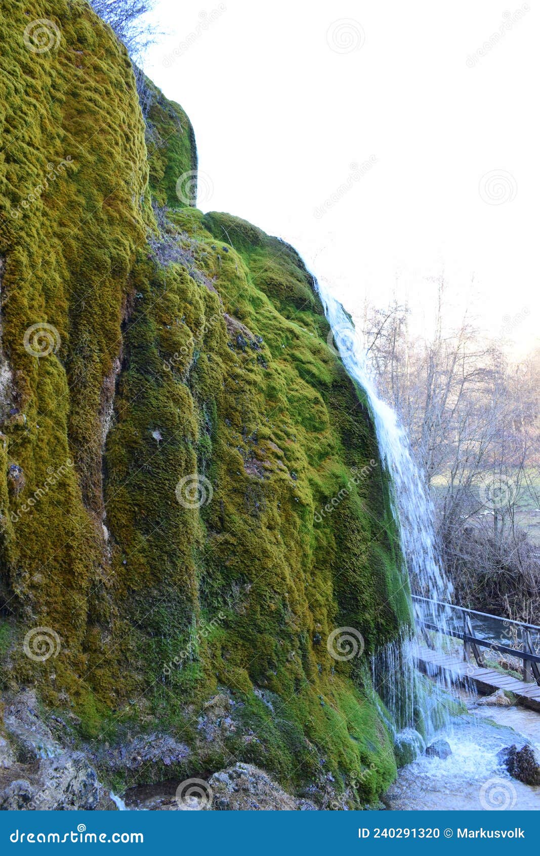 nohn, germany - 01 13 2021: cold moss waterfall dreimÃÂ¼hlenwasserfall