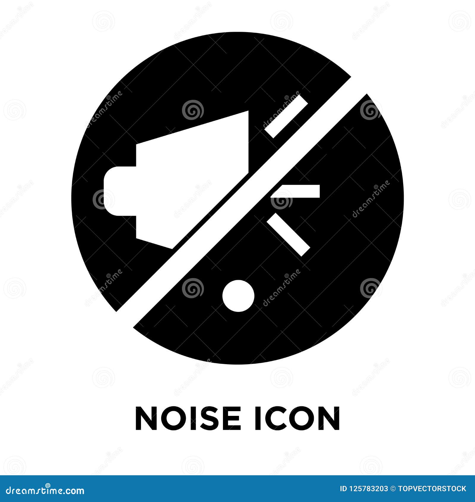 Noise Icon Vector Isolated On White Background, Logo Concept Of Stock