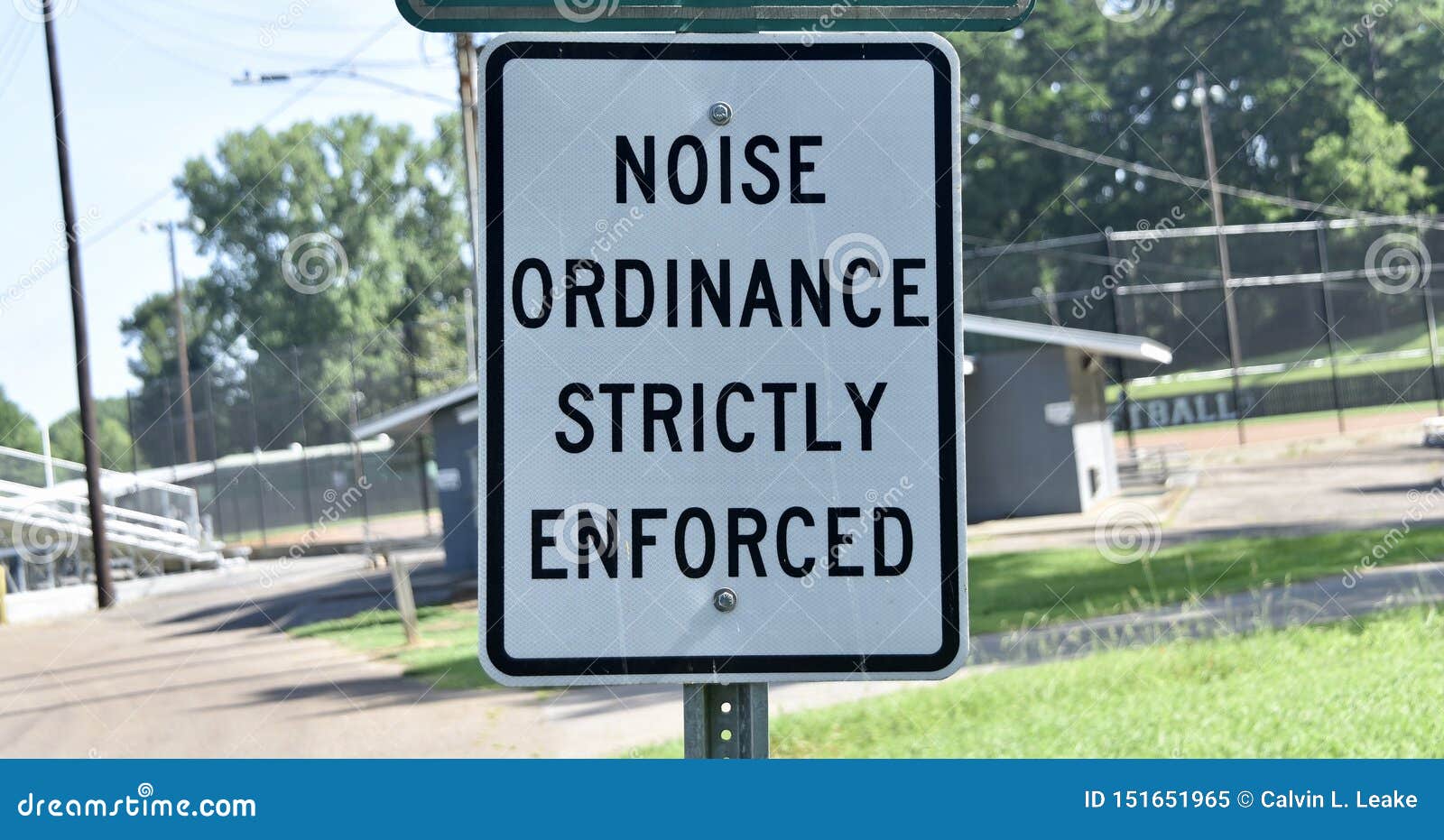 Noise Ordinance Strictly Enforced Stock Image Image of passage
