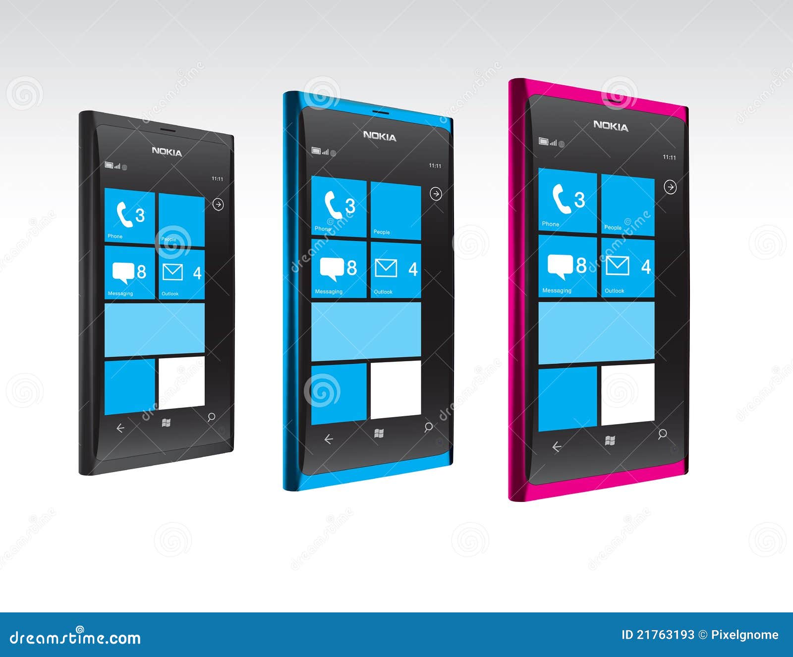 Nokia Lumia Windows Phones In Color Editorial Stock Photo - Image: 21763193