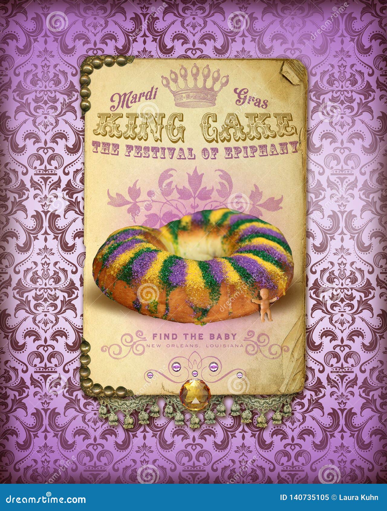 nola culture collection mardi gras king cake