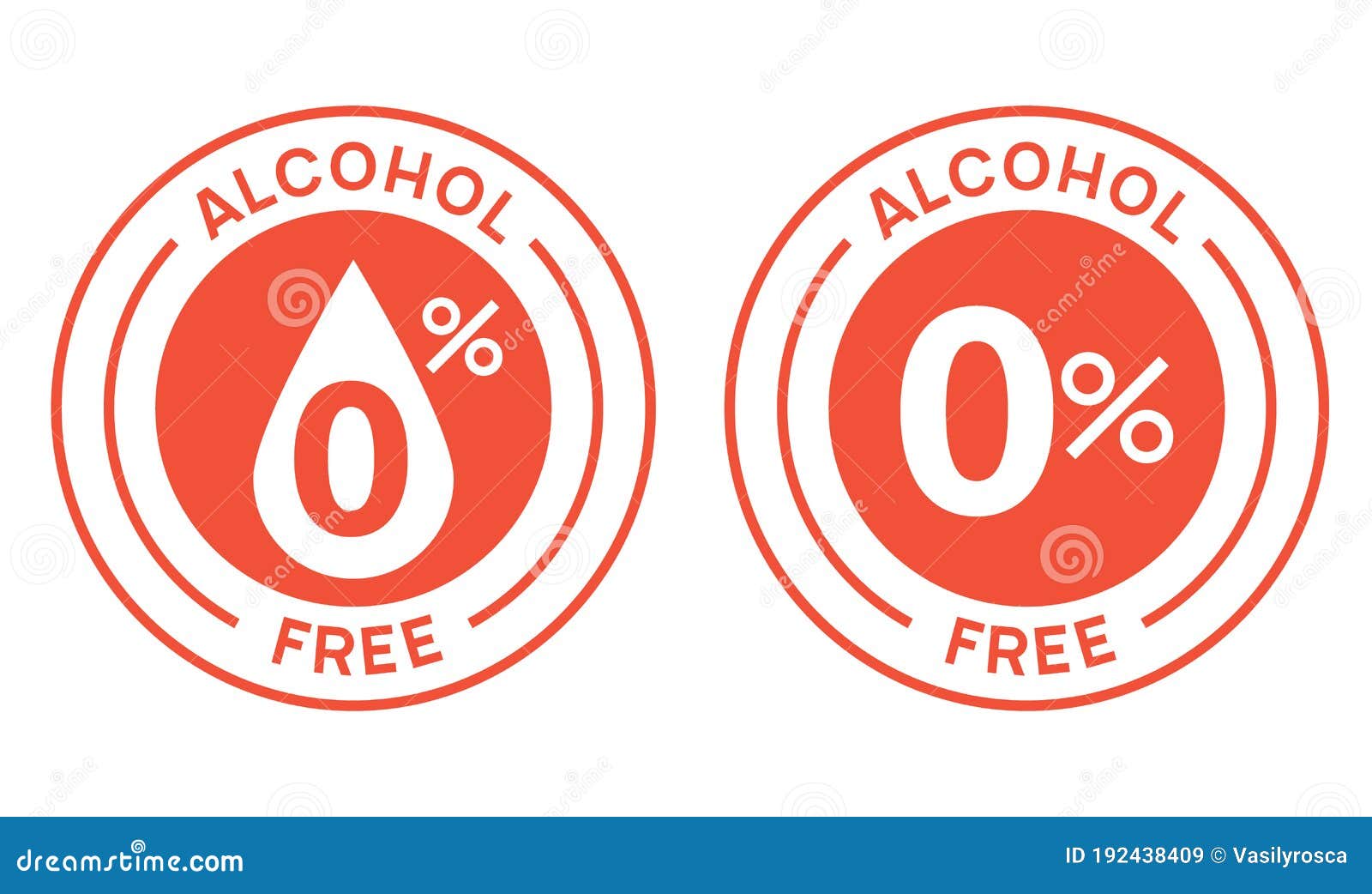 non alcoholic round icon stamp. zero alcohol sign seal. alcohol free emblem mark label