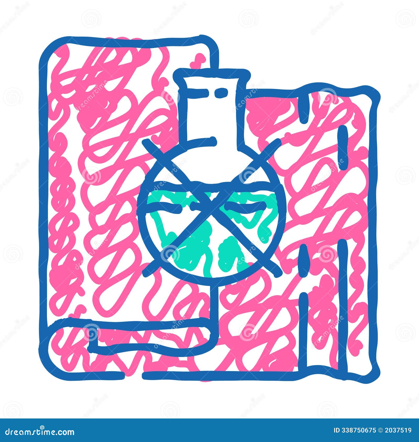 non toxic material sustainable fashion icon doodle 
