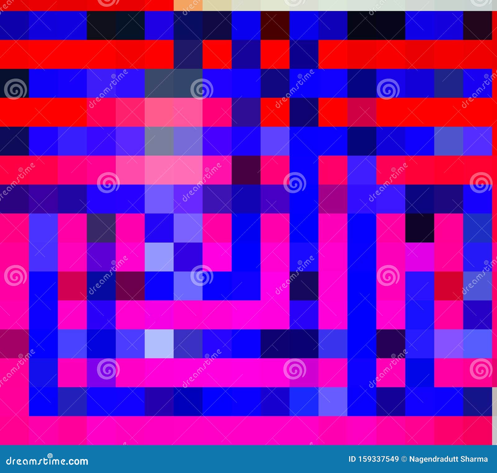 A Nonpereil and Flamboyant Colored Digital Pattern of Rectangles and ...