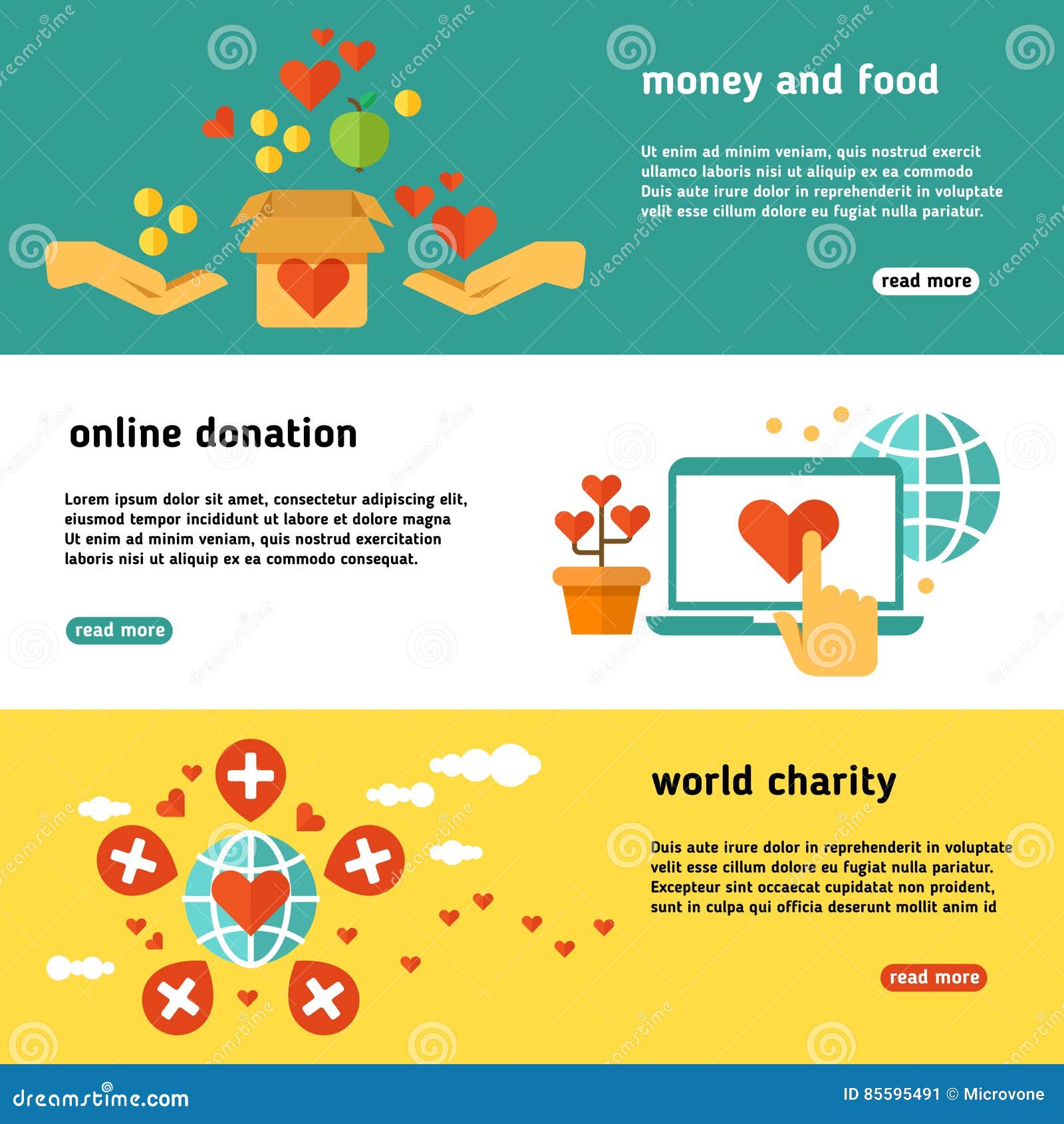 nonprofit, charity, philanthropy, donate, giving donation, social help  banners set