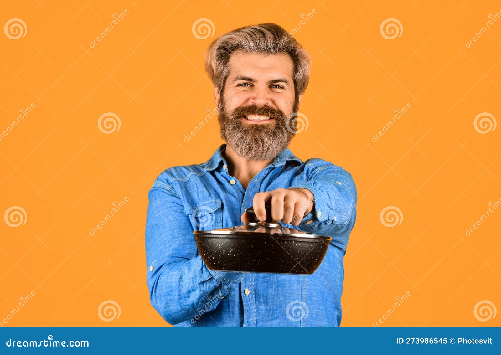 Nonstick Pan Porcelain Surface Man Hold New Pan Cooking Healthy Food nonstick-pan-porcelain-surface-man-hold-new-pan-cooking-healthy-food