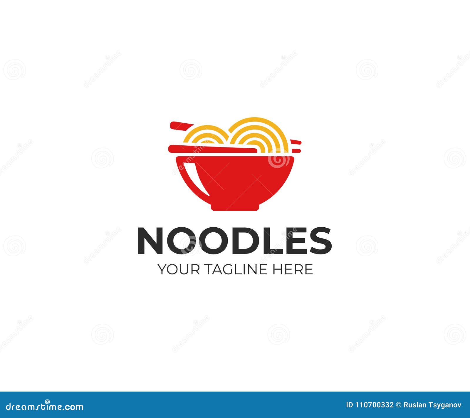 noodle bowl logo template. chinese food  
