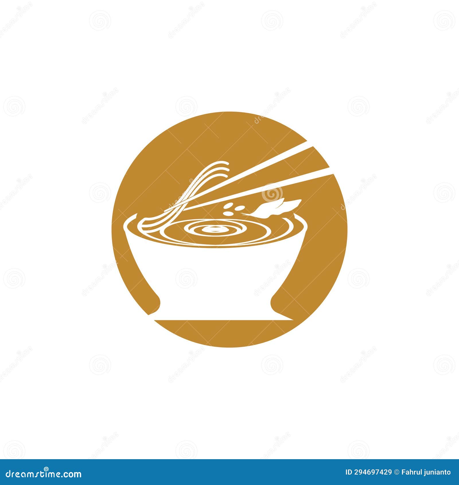 Noodle Food Noodle Bowl Logo Vector Illustration Stock Illustration