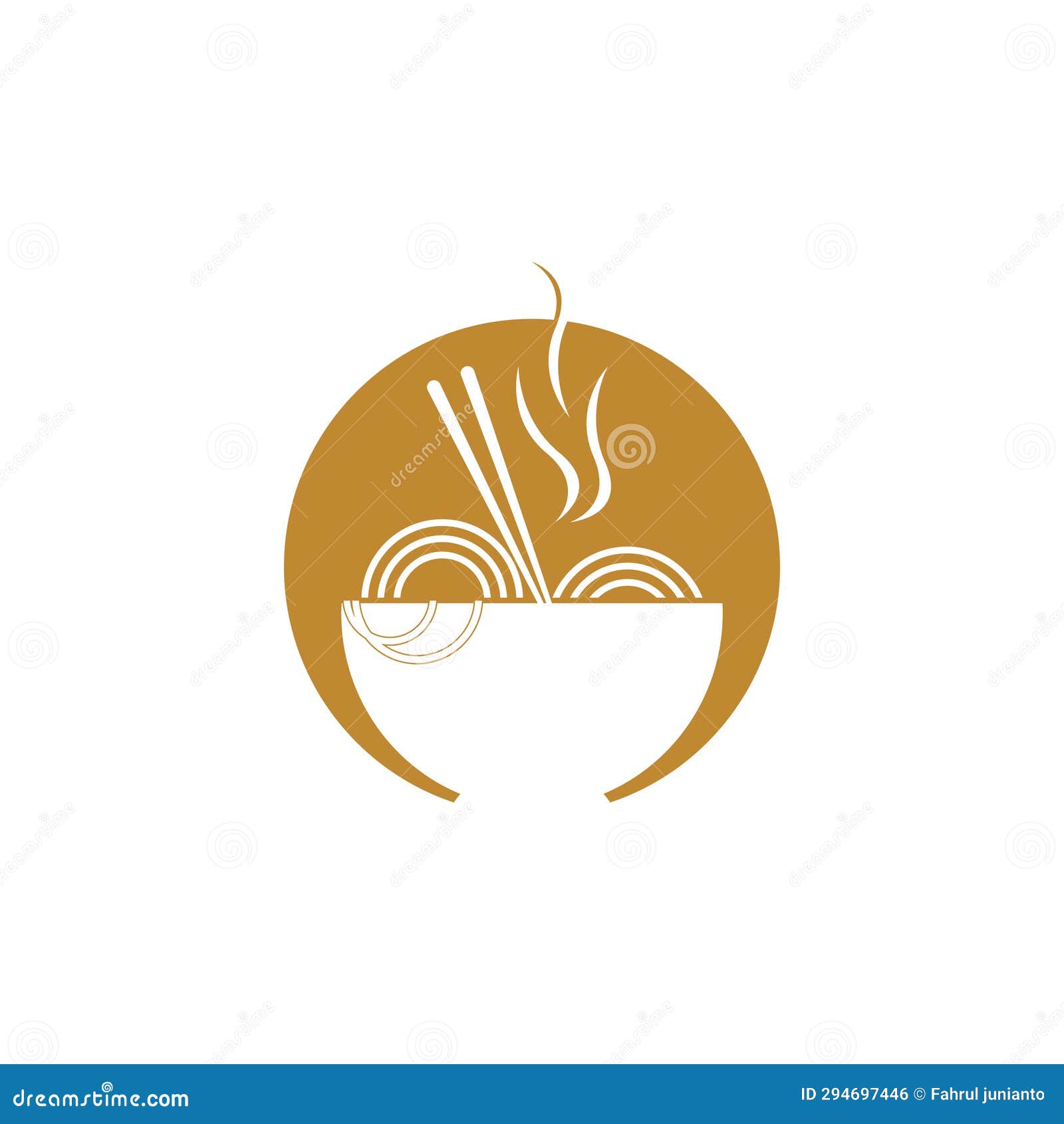 Noodle Food Noodle Bowl Logo Vector Illustration Stock Illustration