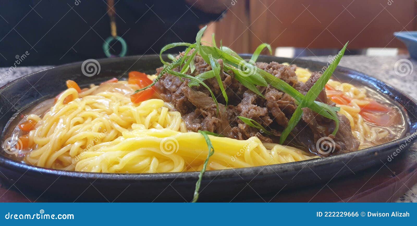 Noodle hot plate stock photo. Image of food, fish, plate 222229666