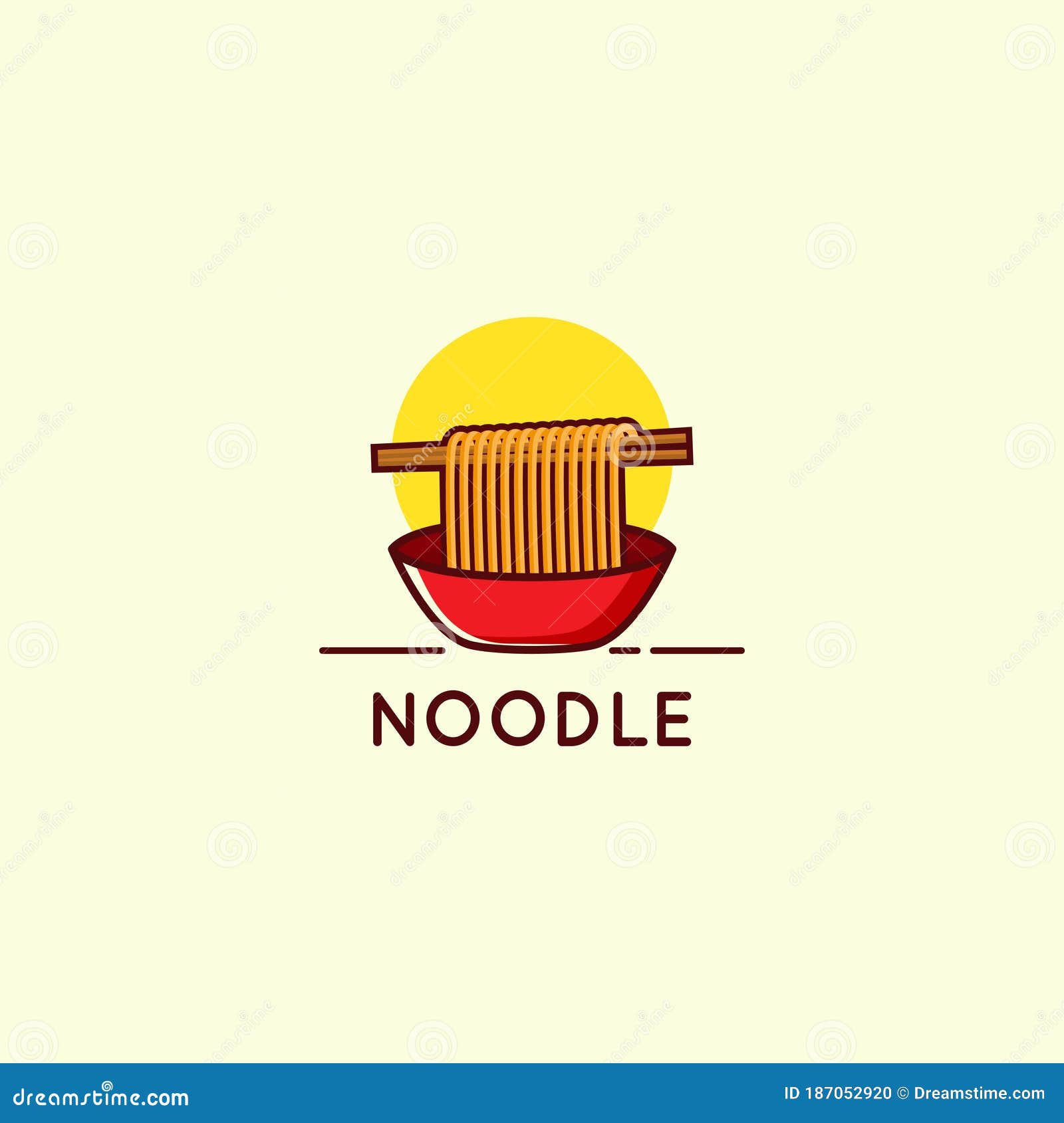 Noodle Logo Template Illustration. Premium Vector Stock Illustration