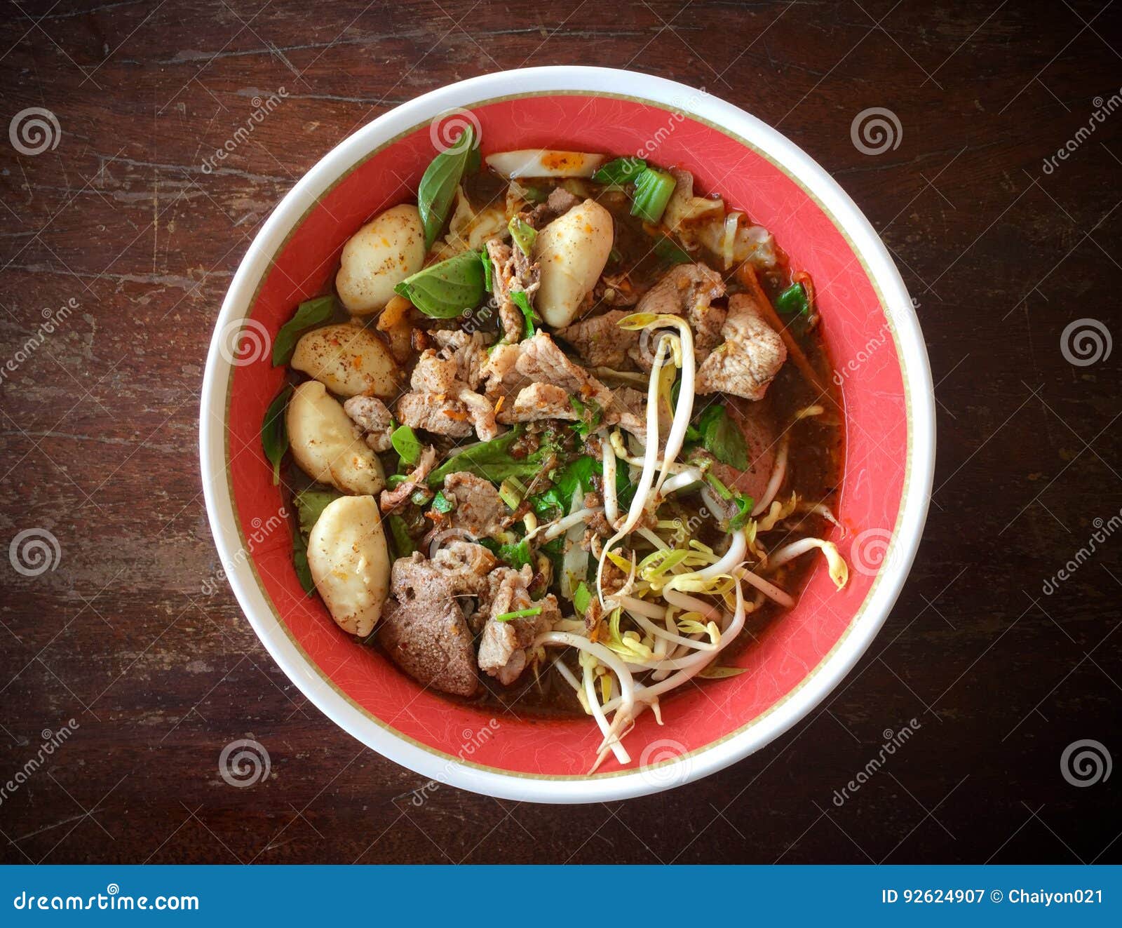 Noodle Soup Thai Style Pork or Beef Stock Image Image of asia, lunch