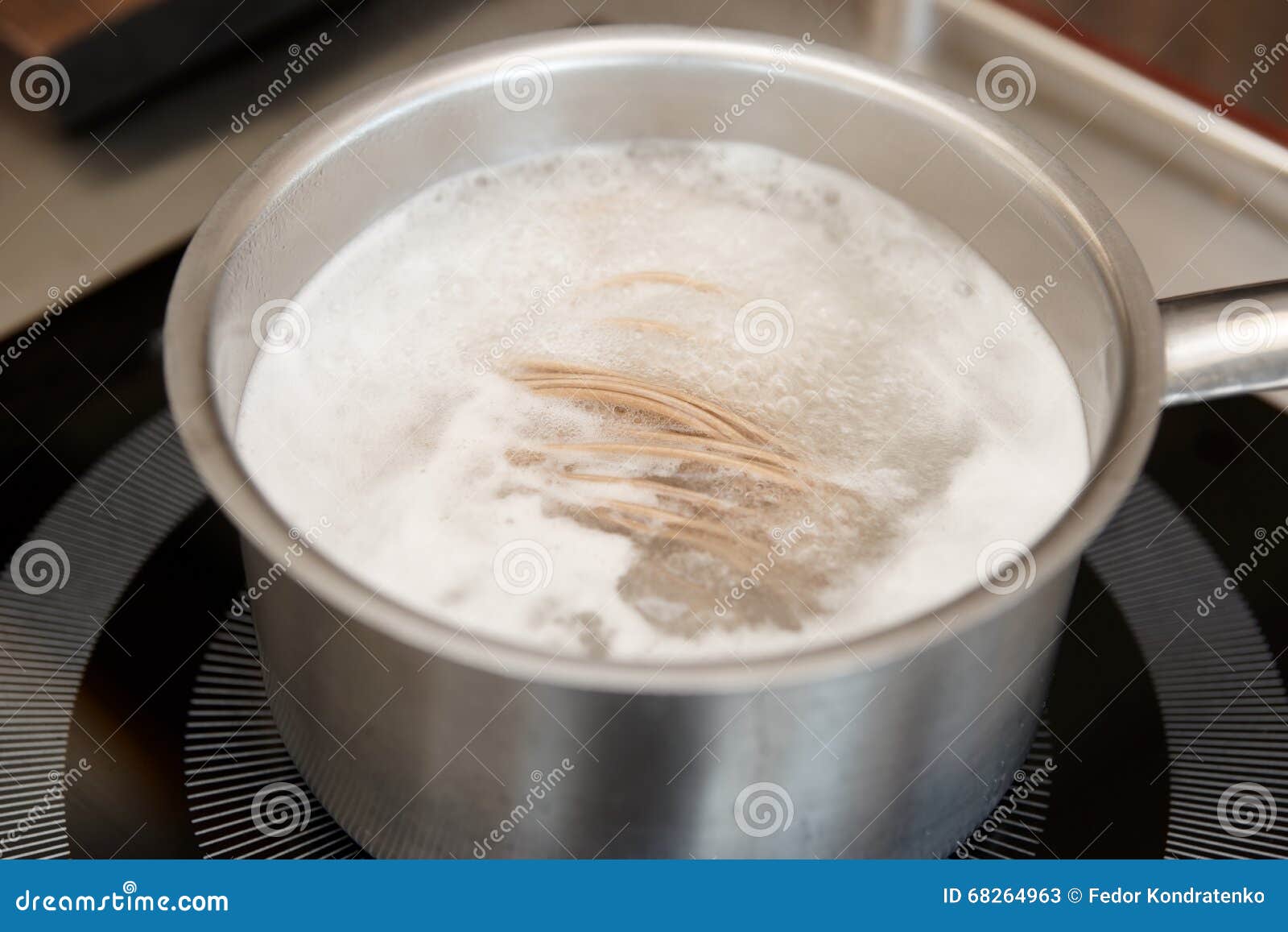Noodles Being Cooked in Boiling Water Stock Image Image of industry